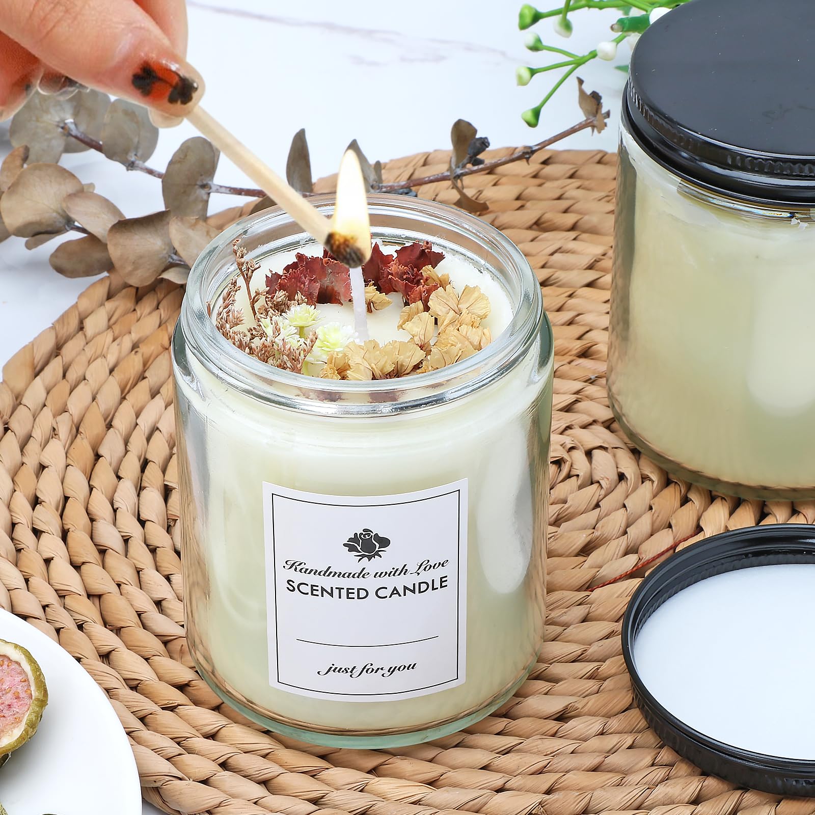 Maredash label stickers for candle jars and fragrance labeling