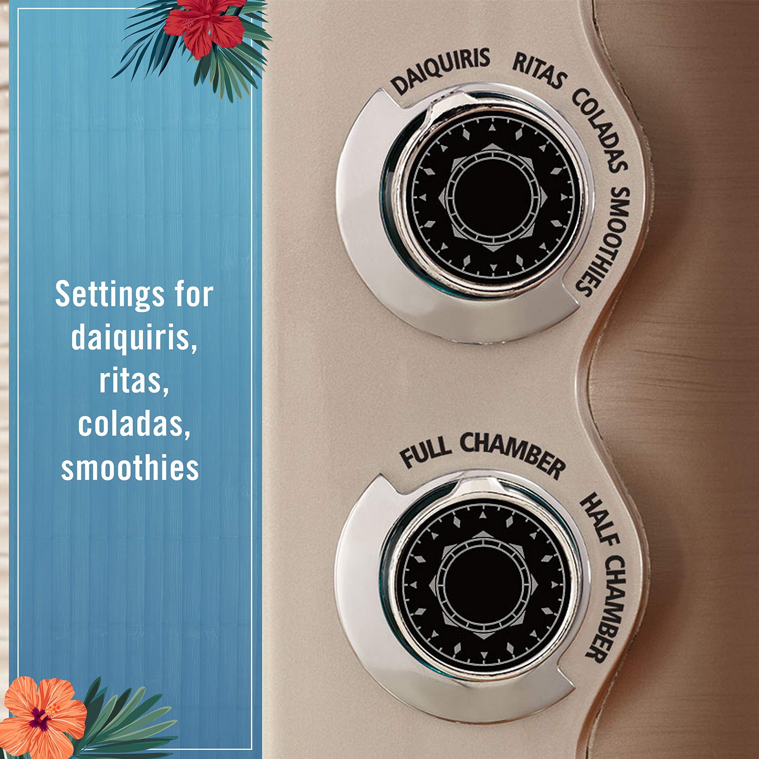 Margaritaville Bali control panel shows quick pre-set drink options.