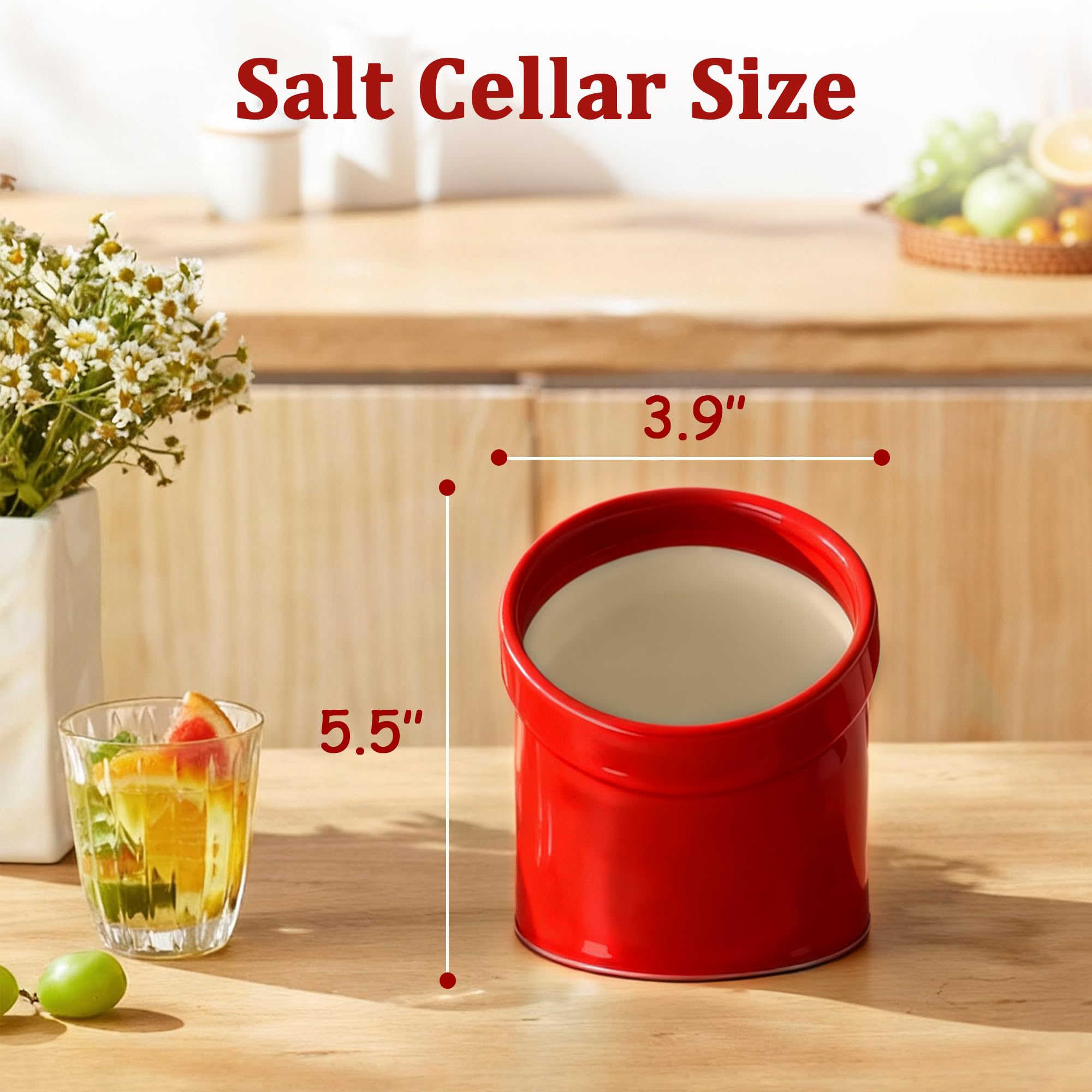 Marketty Salt Pig red glazed ceramic close-up with durable finish.