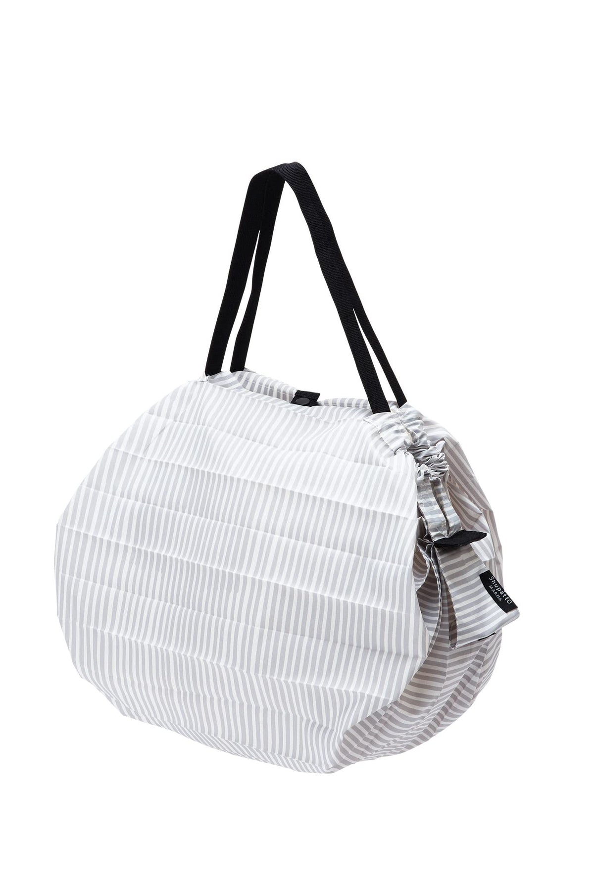 MARNA Shupatto large SEN stripe bag opened for grocery trips with high capacity