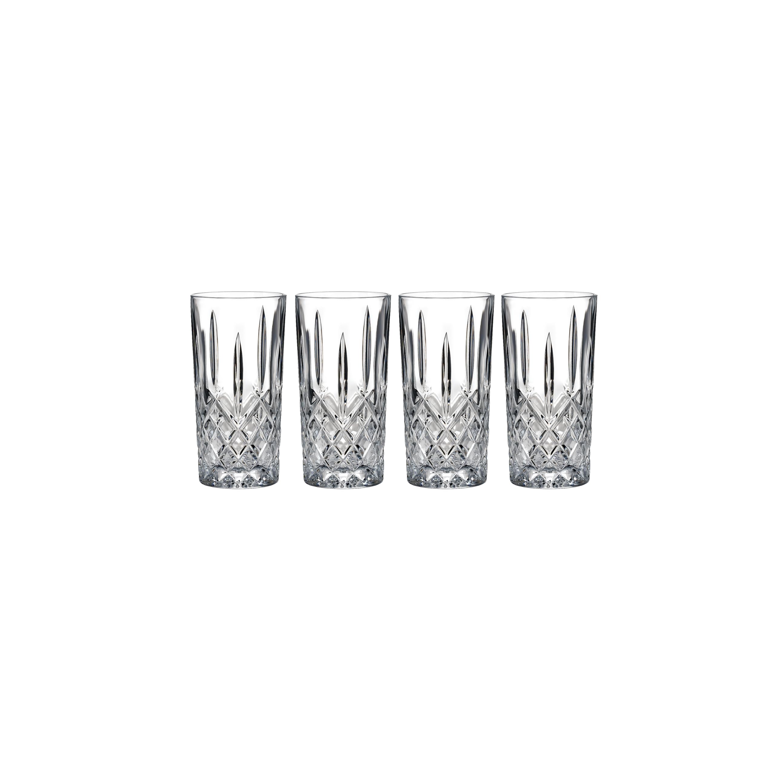 Marquis by Waterford Markham highball set in crystal-cut design for elegant entertaining.