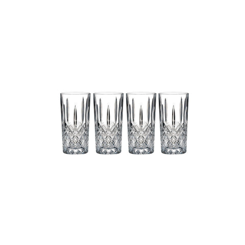 Marquis by Waterford Markham highball set in crystal-cut design for elegant entertaining.