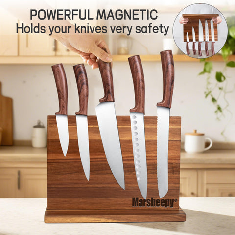 Marsheepy countertop knife storage keeps kitchen neat and organized.
