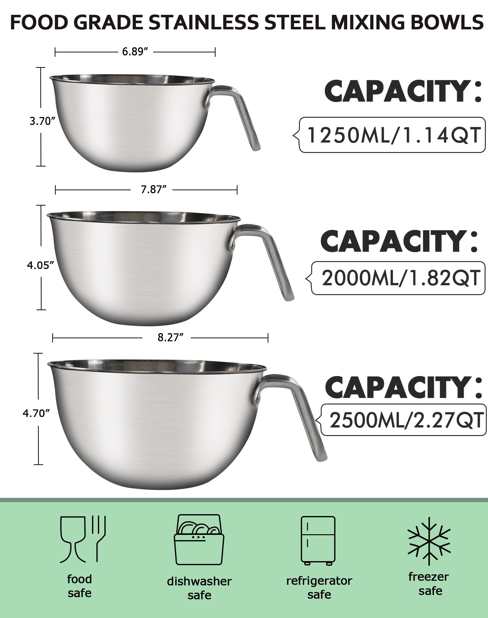 Marsheepy 2.3 qt deep bowl ideal for large batters and salads