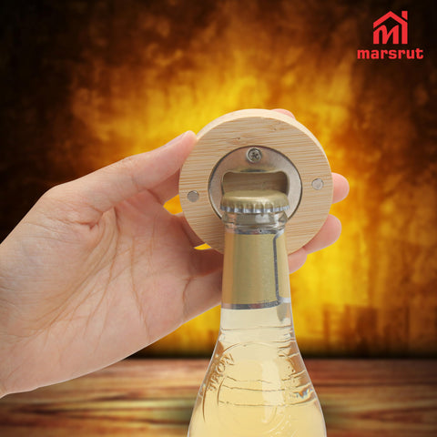Marsrut magnetic hold keeps openers within reach on any fridge