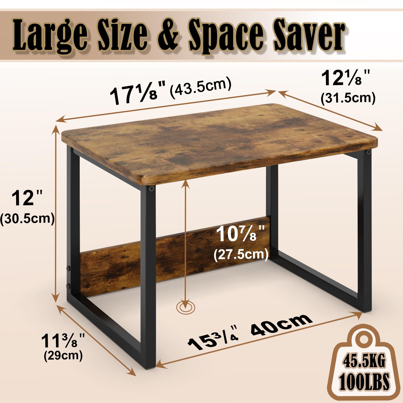 MARTY durable frame emphasizes sturdy construction for heavy items.