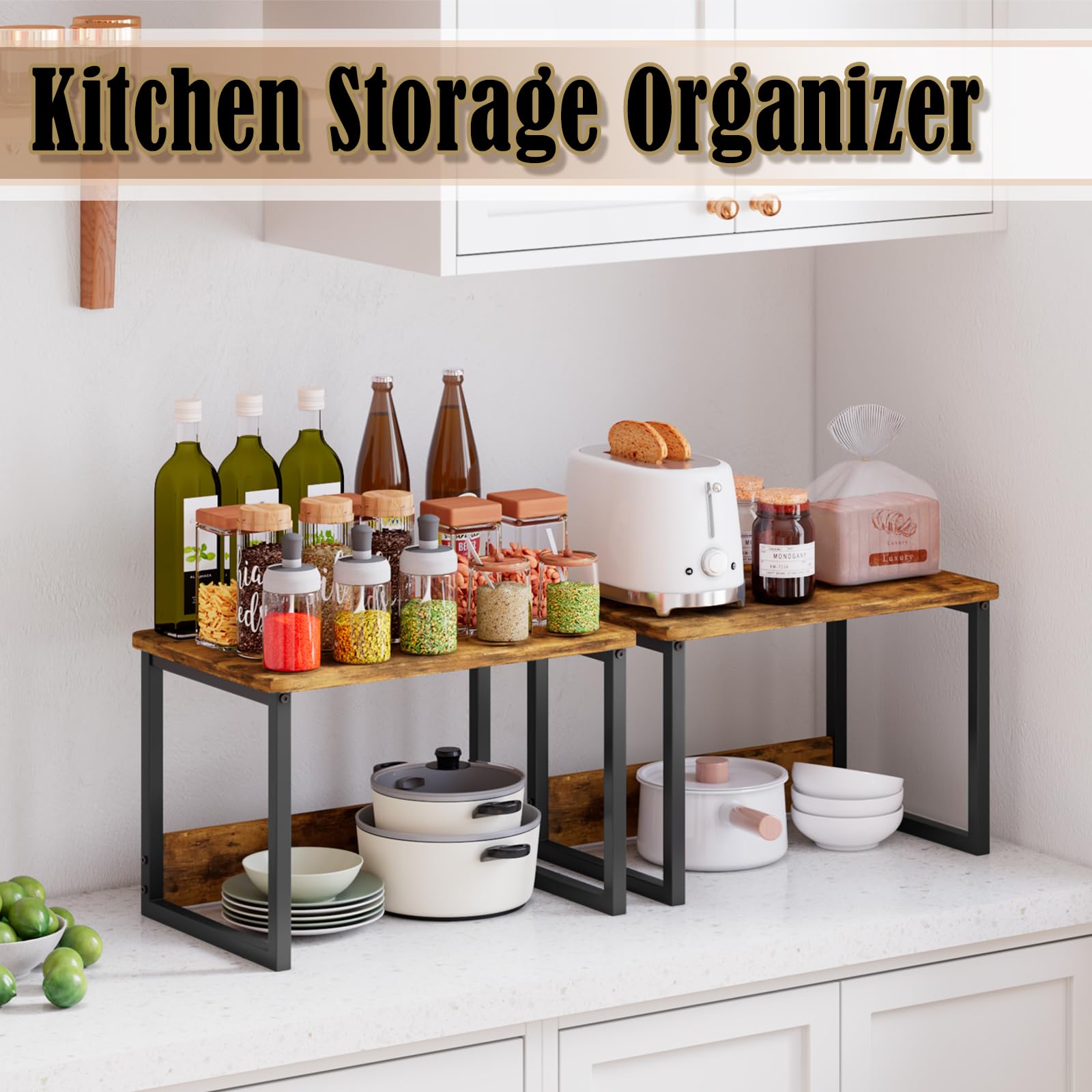MARTY organizer beside a microwave demonstrates versatile kitchen placement.