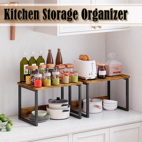 MARTY organizer beside a microwave demonstrates versatile kitchen placement.