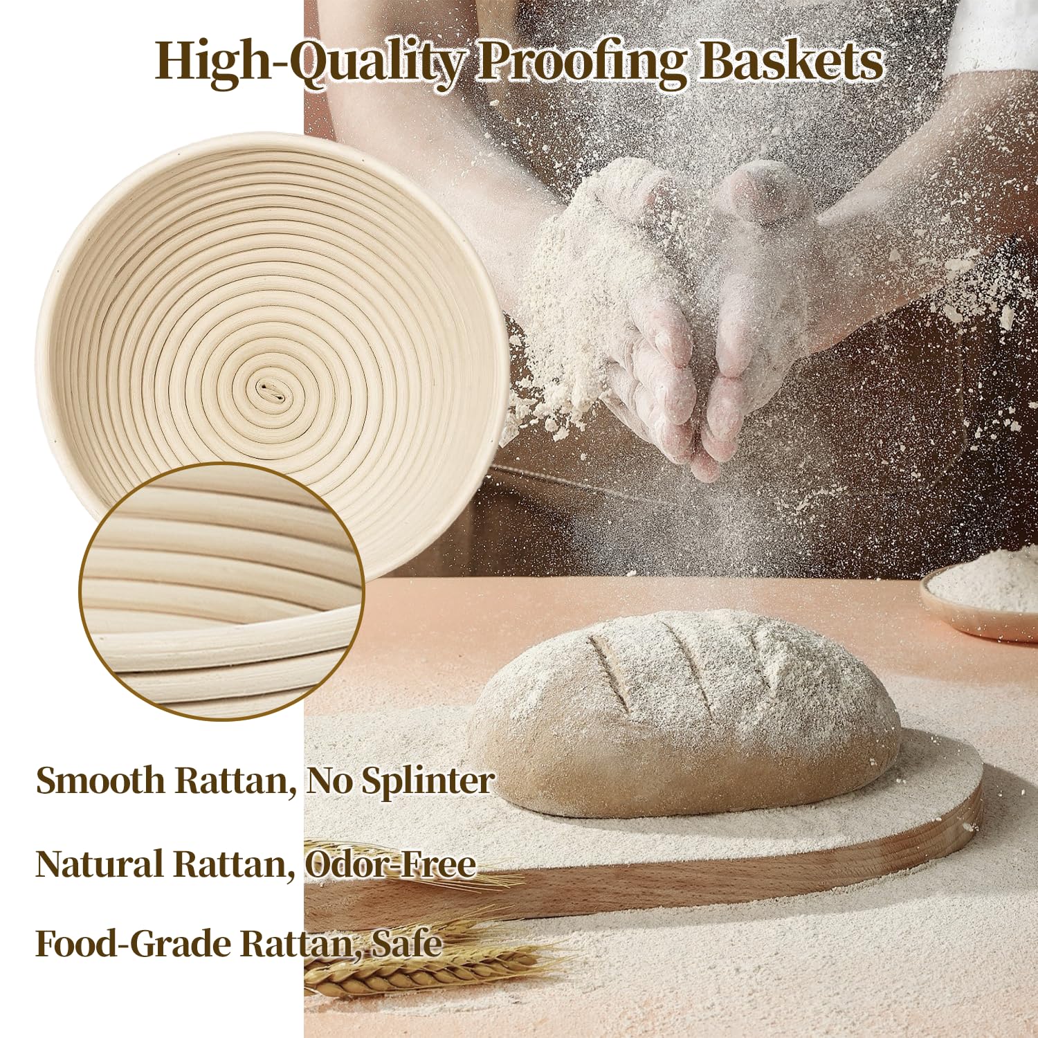 MarzeMuun linen liners provide non-stick release and precise loaf shaping.