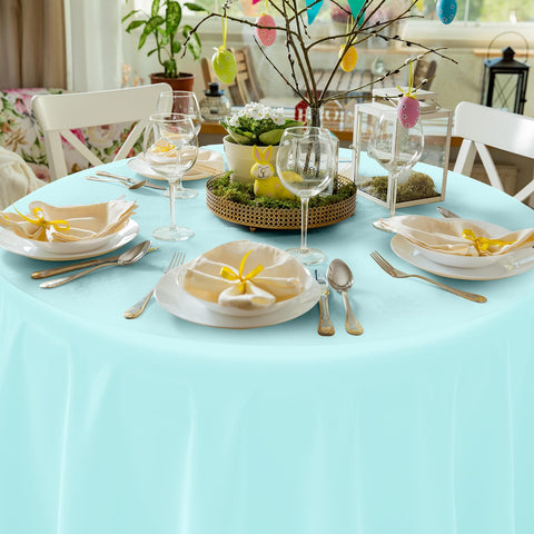 MASHAN light green pastel round tablecloth coordinates with rainbow themes