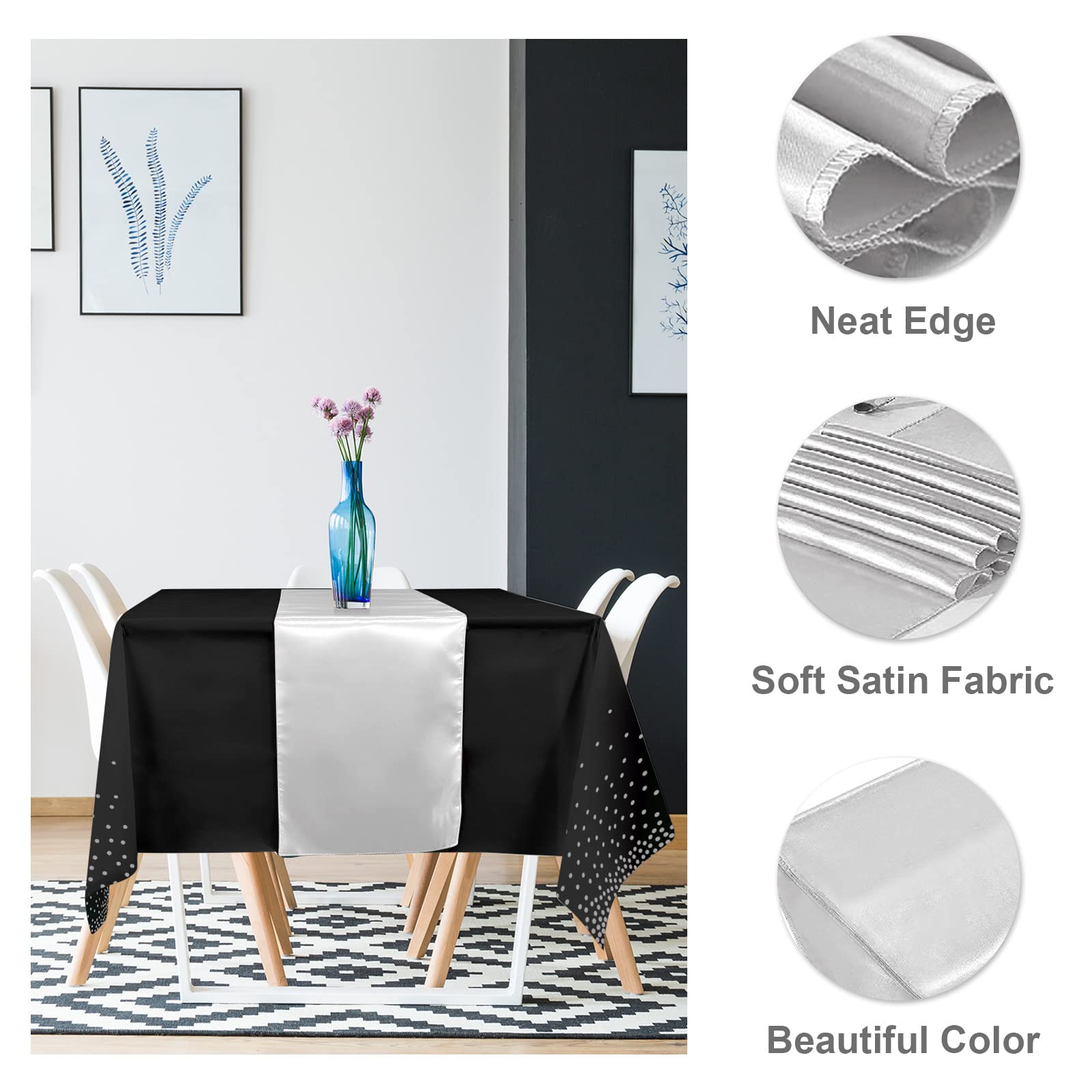 MASHAN durable PEVA tablecloth for waterproof, wipe-clean use