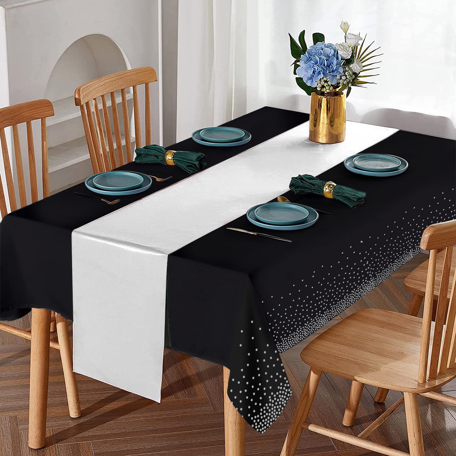 MASHAN satin table runner close-up showing silky texture and drape