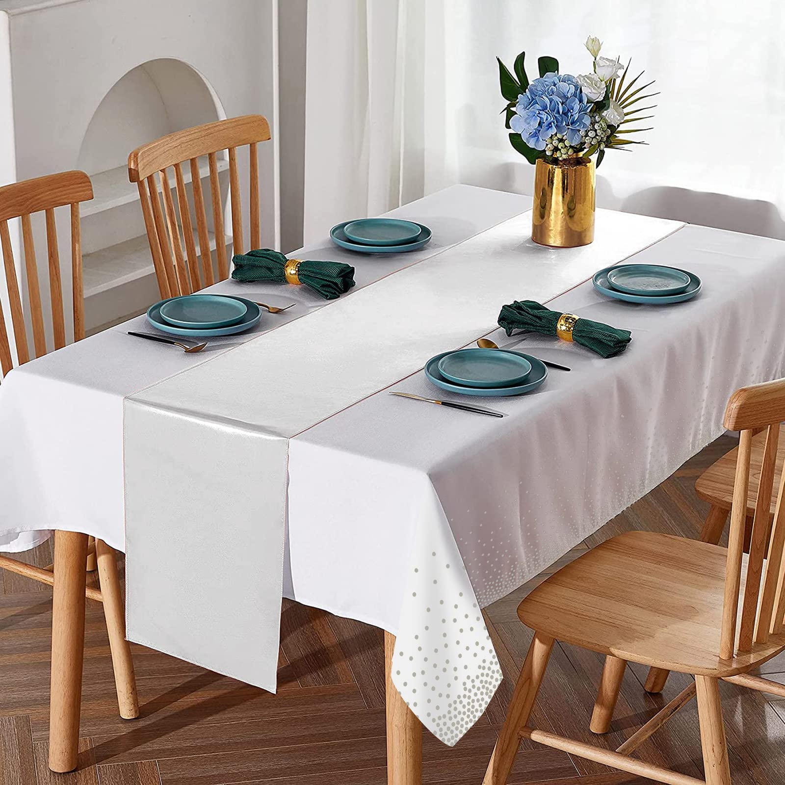 MASHAN satin runner closeup highlights smooth texture and shine.