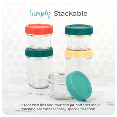 Mason Bottle embossed measurements help track portions effortlessly.