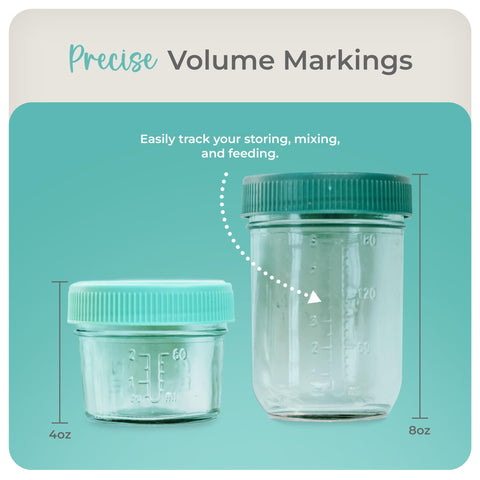Mason Bottle nipple conversion allows easy feeding bottle setup.
