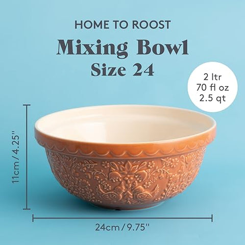 Mason Cash earthenware mixing bowl with durable glaze for lasting kitchen use