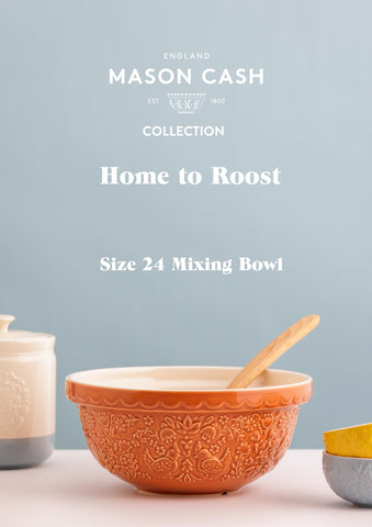 Heritage Mason Cash bowl with embossed pattern offers grip-friendly exterior