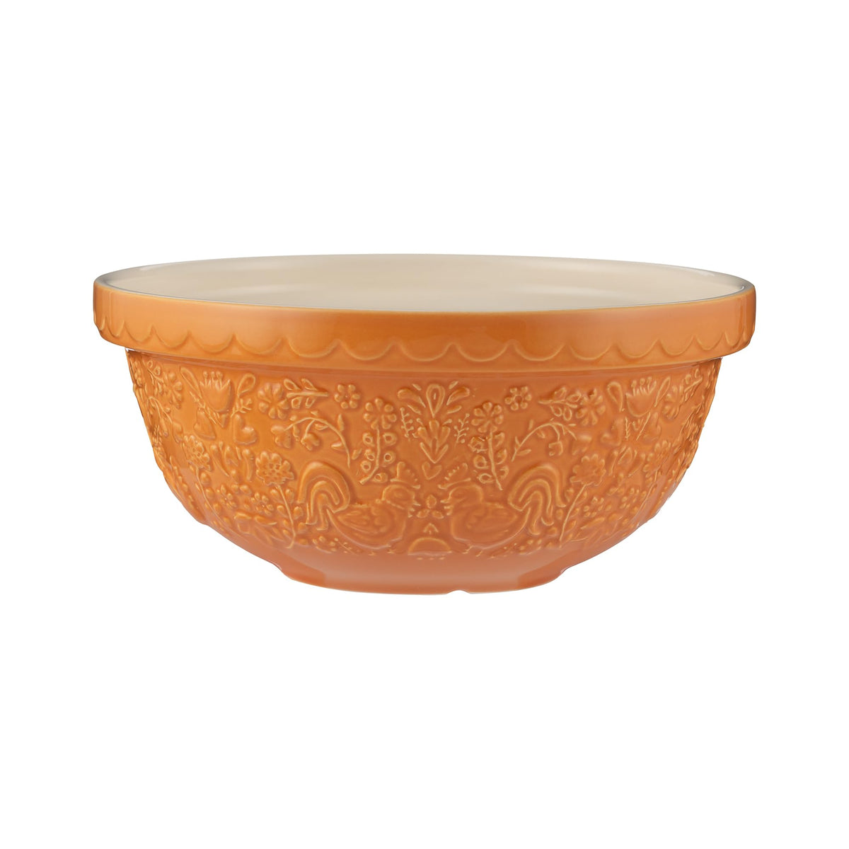Mason Cash Home to Roost bowl with embossed hen design for easy dough mixing