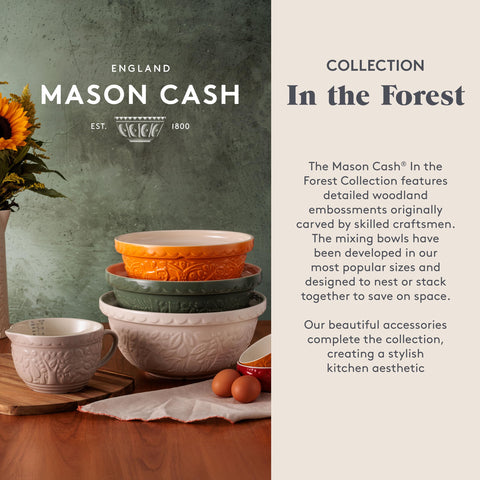 Mason Cash In the Forest bowl portioning batter in use