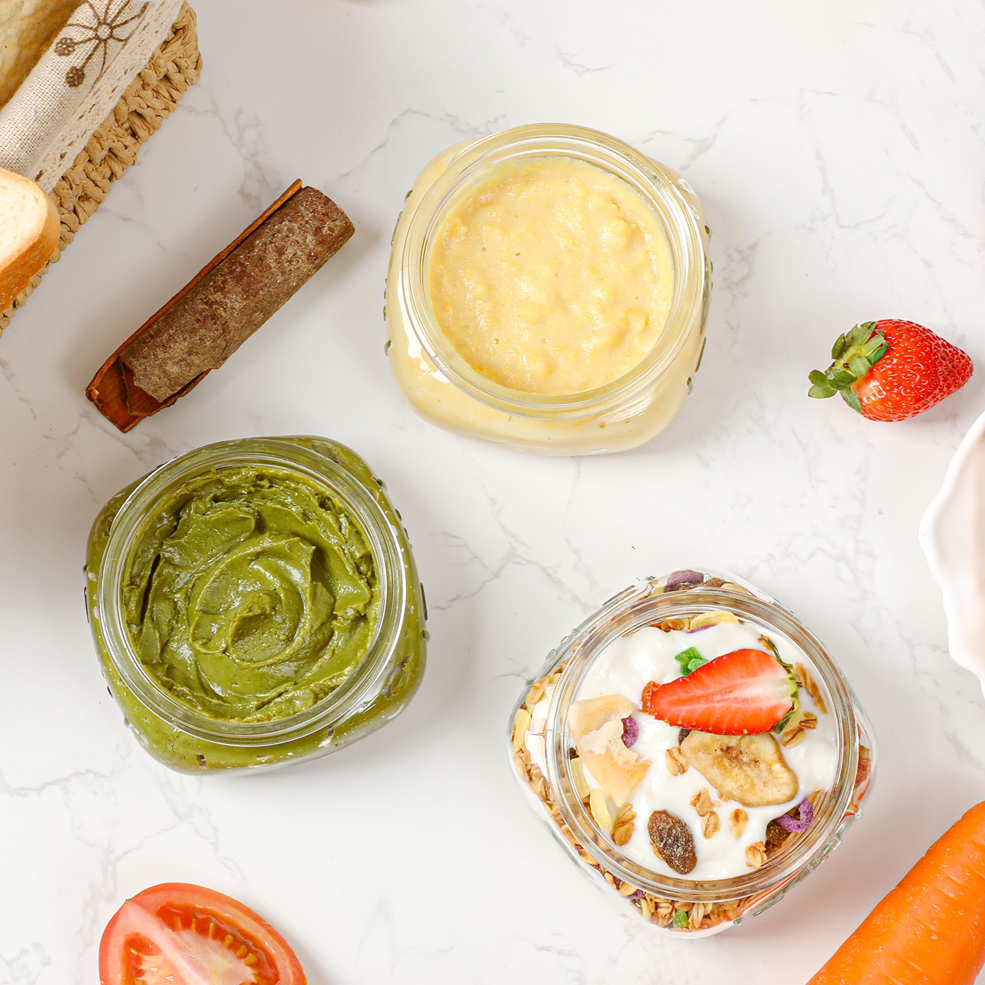 Mason Jars 8 oz are microwave-safe and freezer-friendly for versatile use