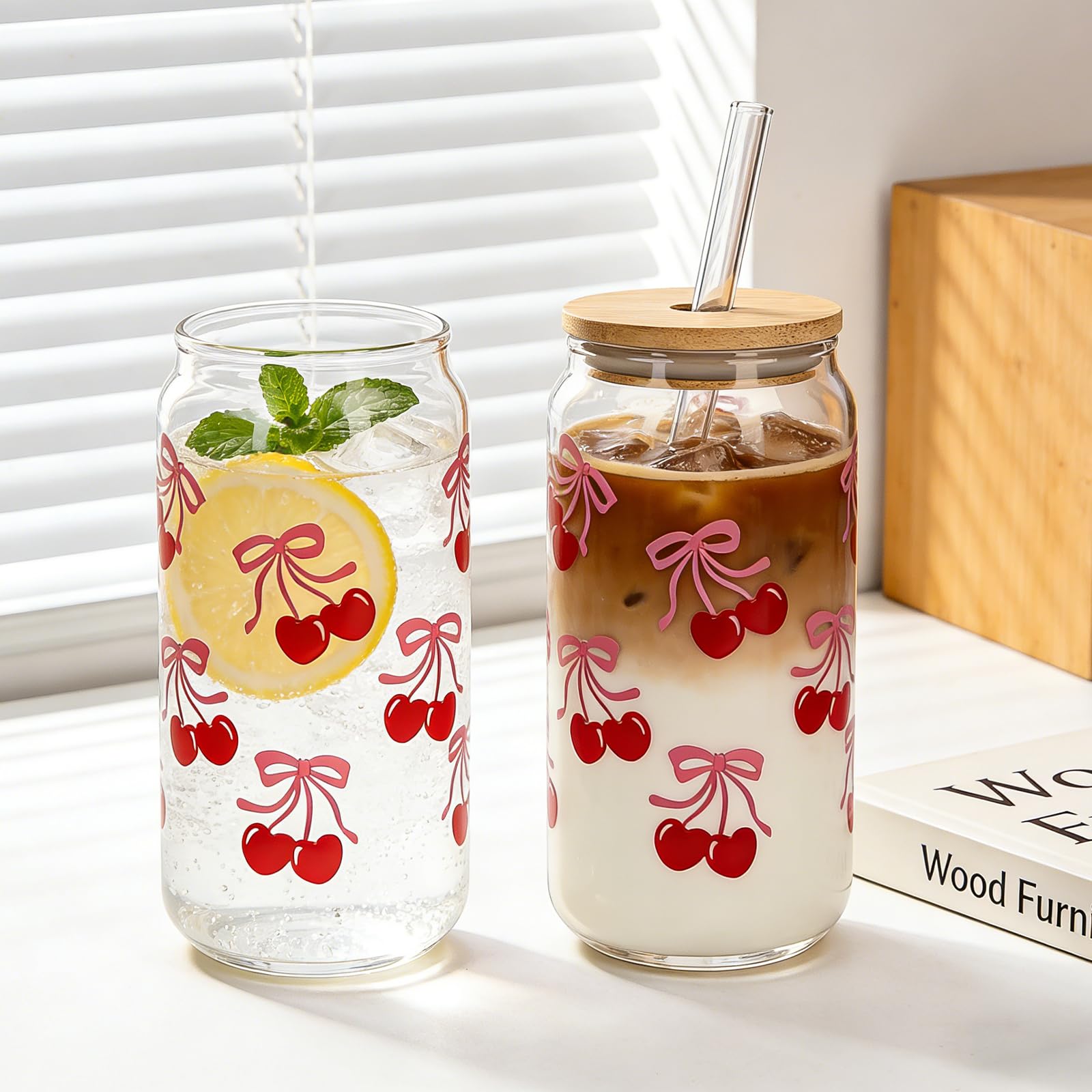Mason Life glass straw and straw brush included for easy cleaning