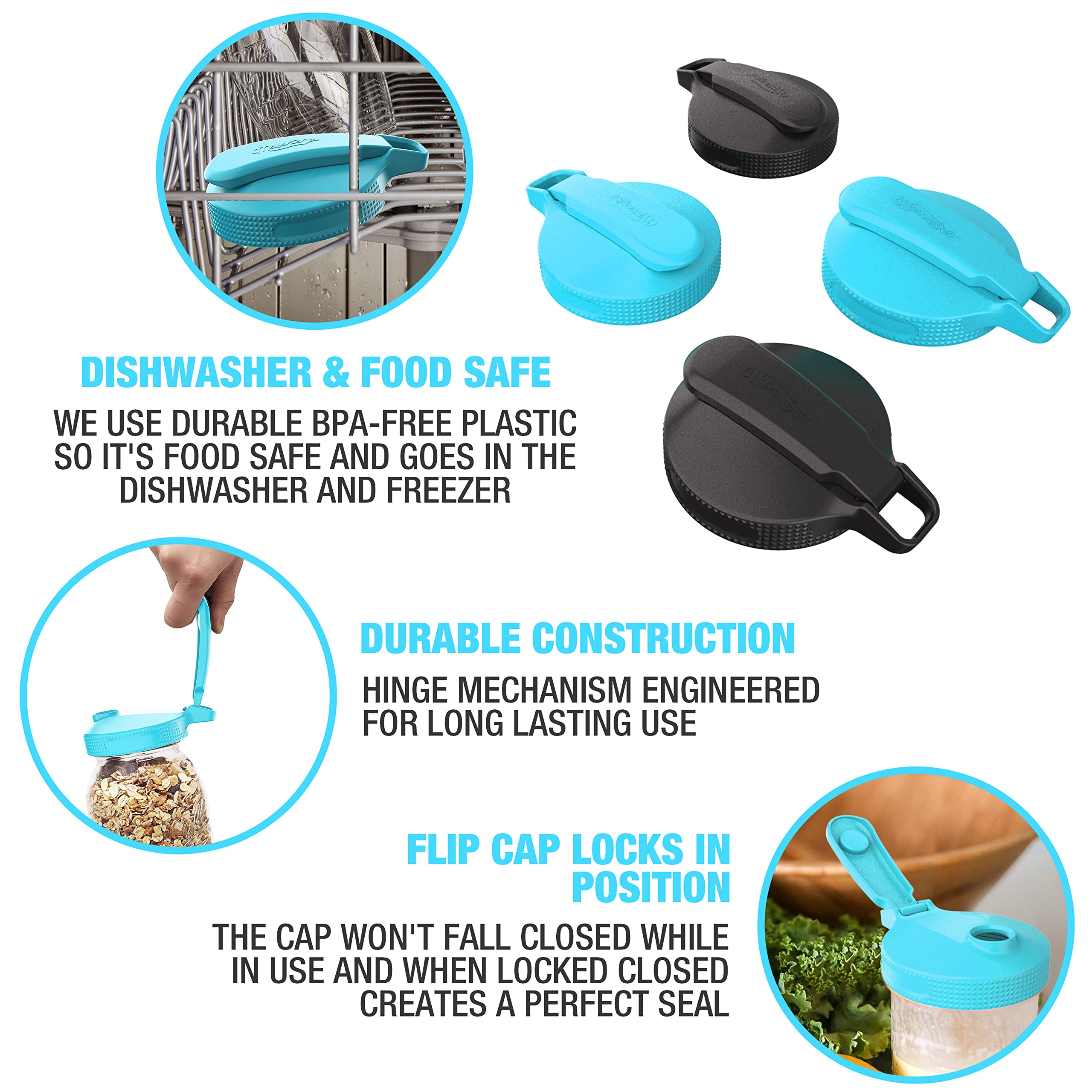 Masontops Multi Top dishwasher-safe lid for easy cleanup and reuse