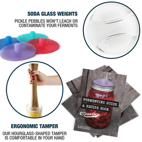 Masontops recipe book guides beginners through probiotic ferments.