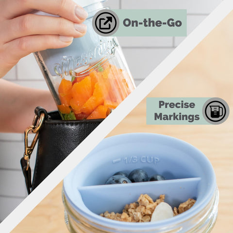 Masontops Snack Stack dishwasher-safe design makes cleanup easy after prep.