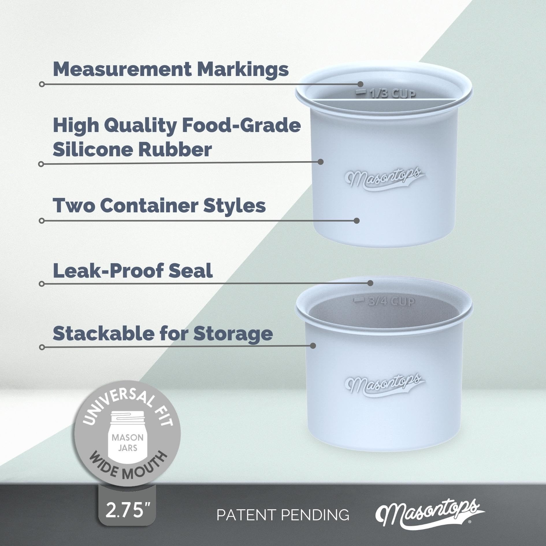 Masontops Snack Stack overnight oats jar organization prevents soggy prep in transit.