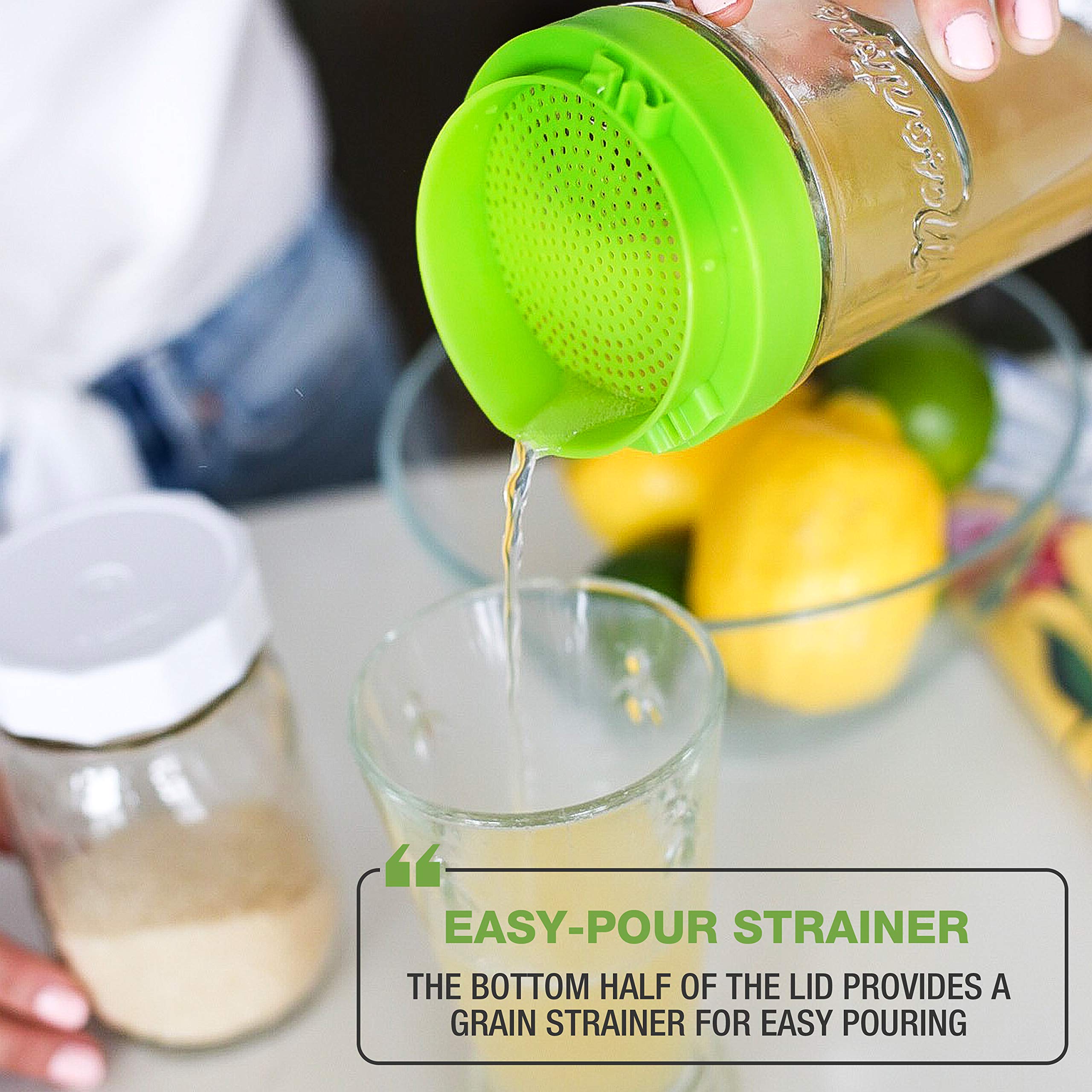 Masontops starter kit green cap supports fermentation tracking