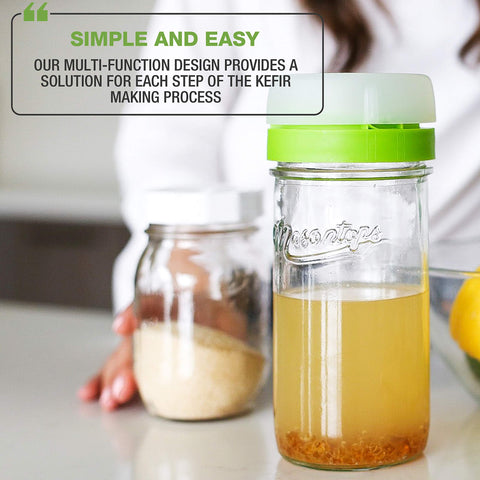 Masontops starter kit jar conversion for easy home kefir making