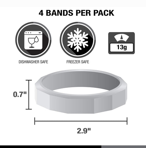Masontops Tough Band enables multi-use storage across pantry and office.