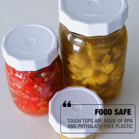 Masontops Tough Tops rust-free durable plastic lid for longevity