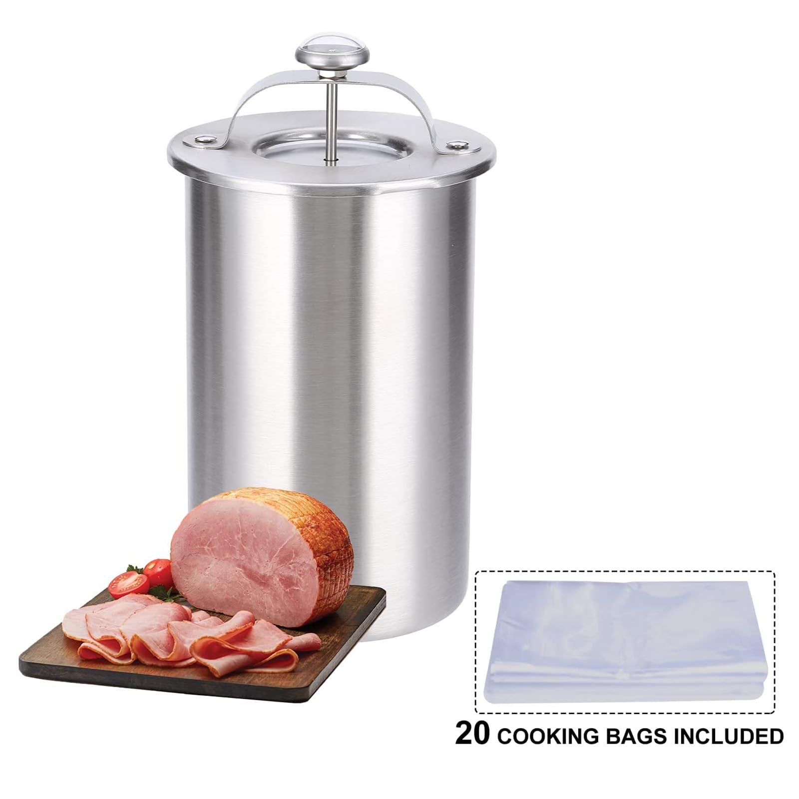 MASTER FENG ham press in action pressing meat slices
