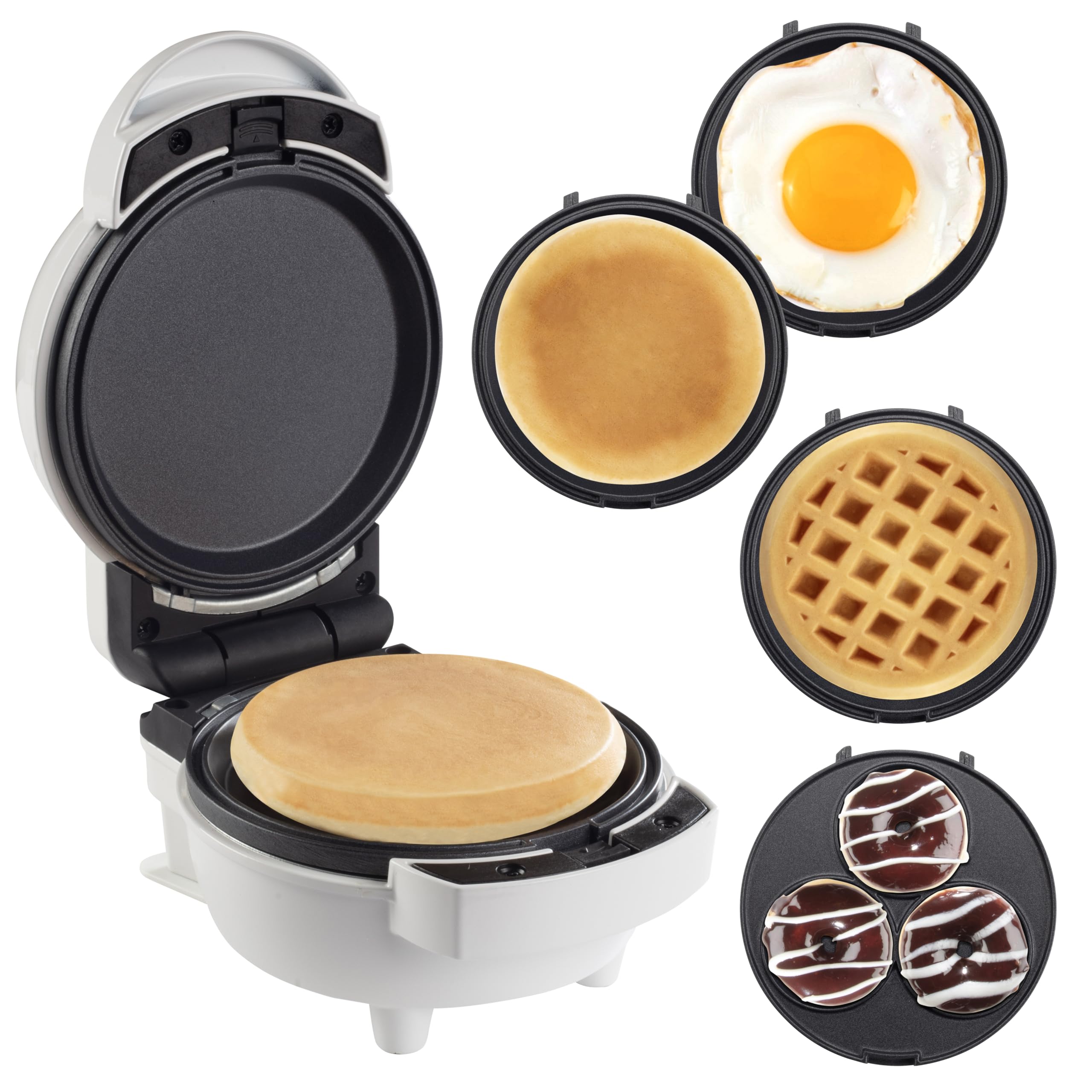 MasterChef 3-in-1 mini breakfast maker easy-clean plates simplify tidying.