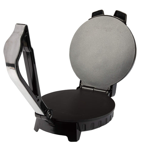 MasterChef electric tortilla maker cooking a 10-inch tortilla with even browning