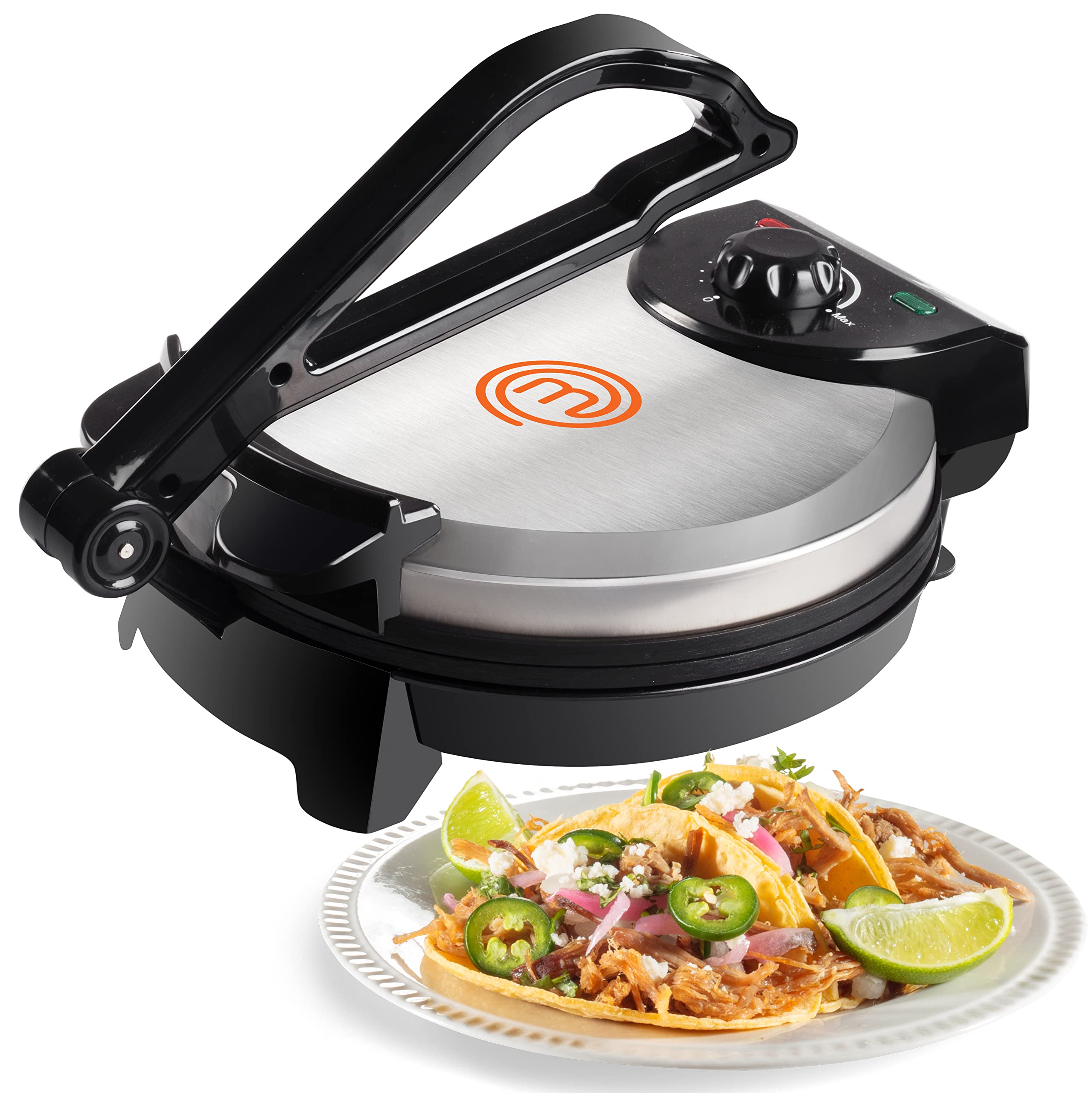 MasterChef electric tortilla maker ready light signals finished cooking