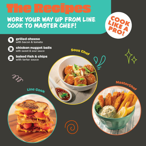 MasterChef Junior measuring cups support accurate kid-friendly recipe prep.