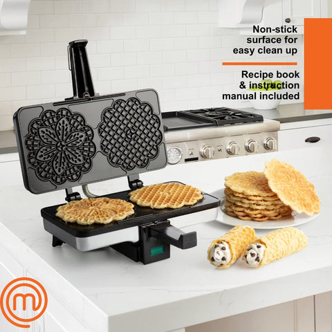 MasterChef pizzelle nonstick surface for easy cleanup.