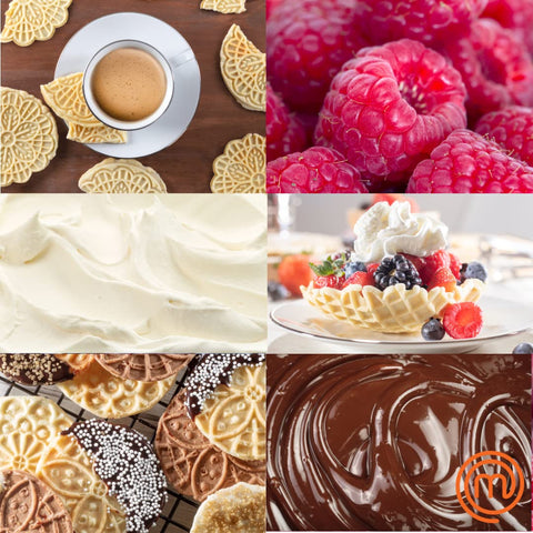 MasterChef pizzelle recipe guide included with flavor ideas.