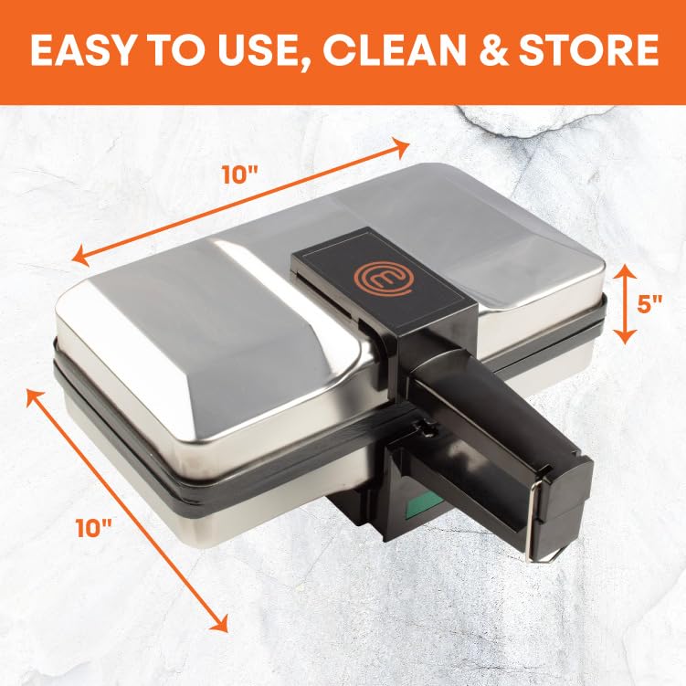 MasterChef pizzelle steam guard helps protect hands.