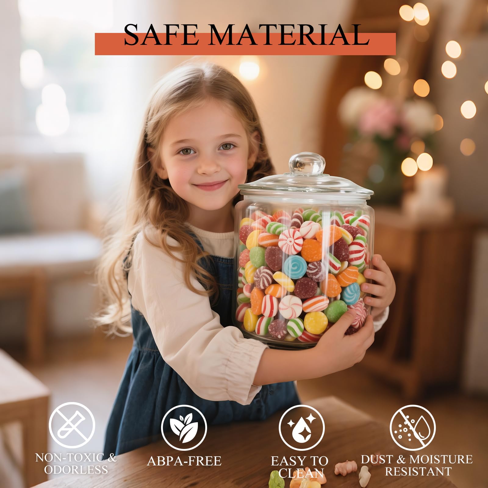 MASTERTOP lead-free jar emphasizes safe, non-toxic kitchen storage.