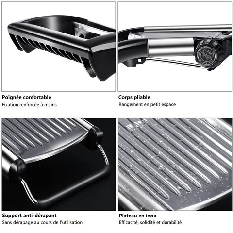 MASTERTOP non-slip feet and handle keep stability on flat surfaces.