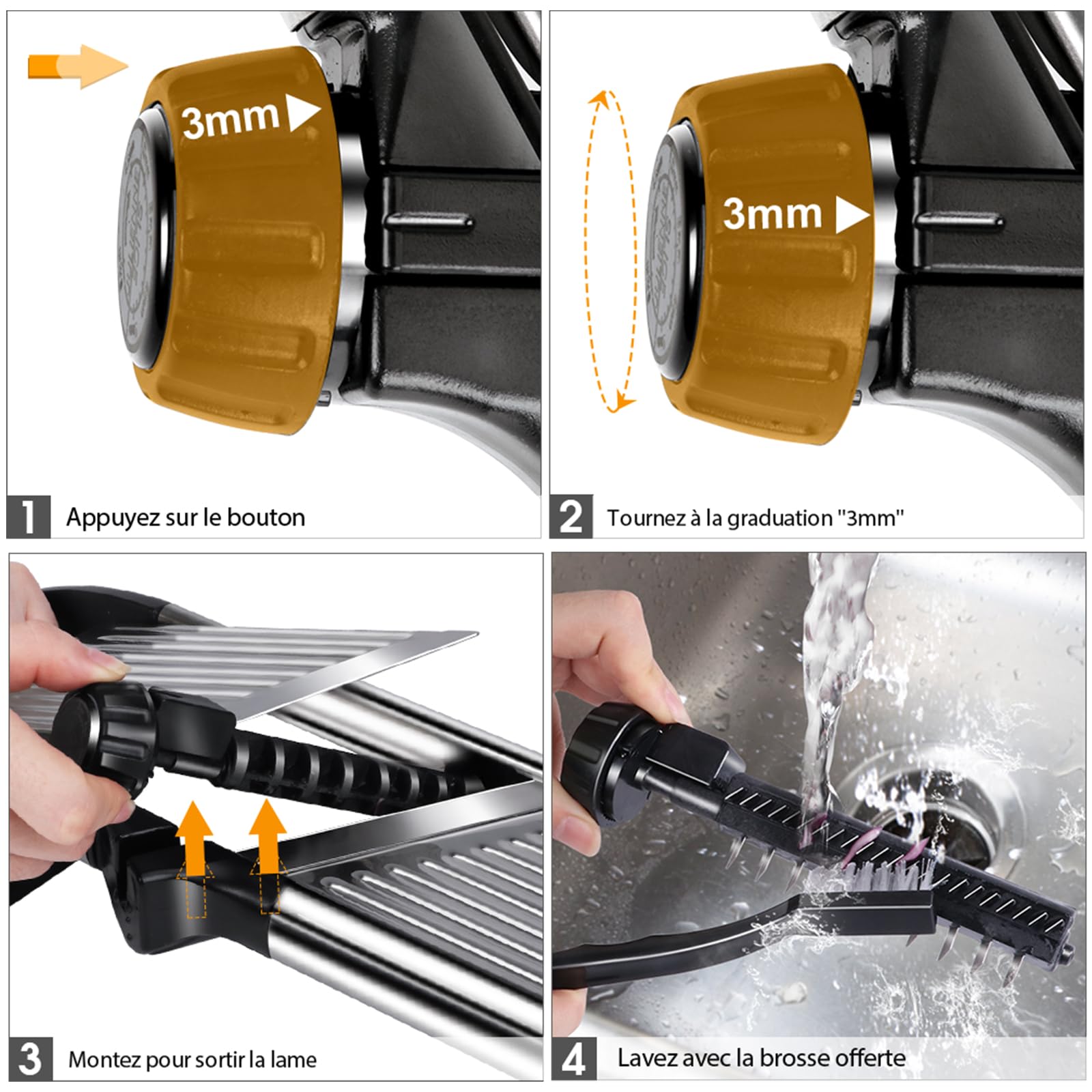 MASTERTOP vegetable and fruit slicer in action for quick prep.