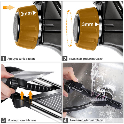 MASTERTOP vegetable and fruit slicer in action for quick prep.