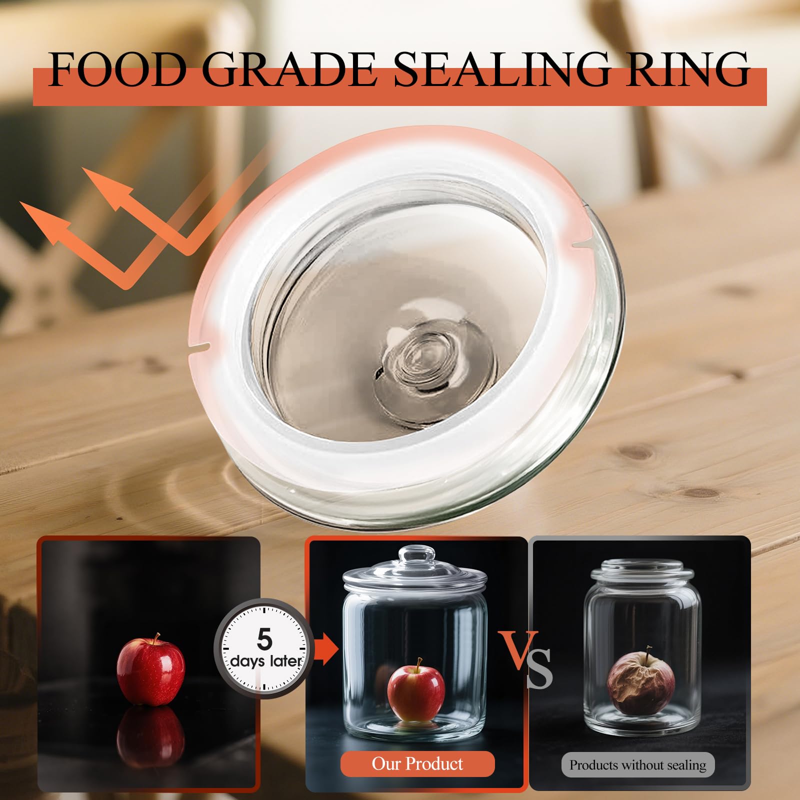 MASTERTOP wide-mouth jar ideal for cookies and easy scooping.