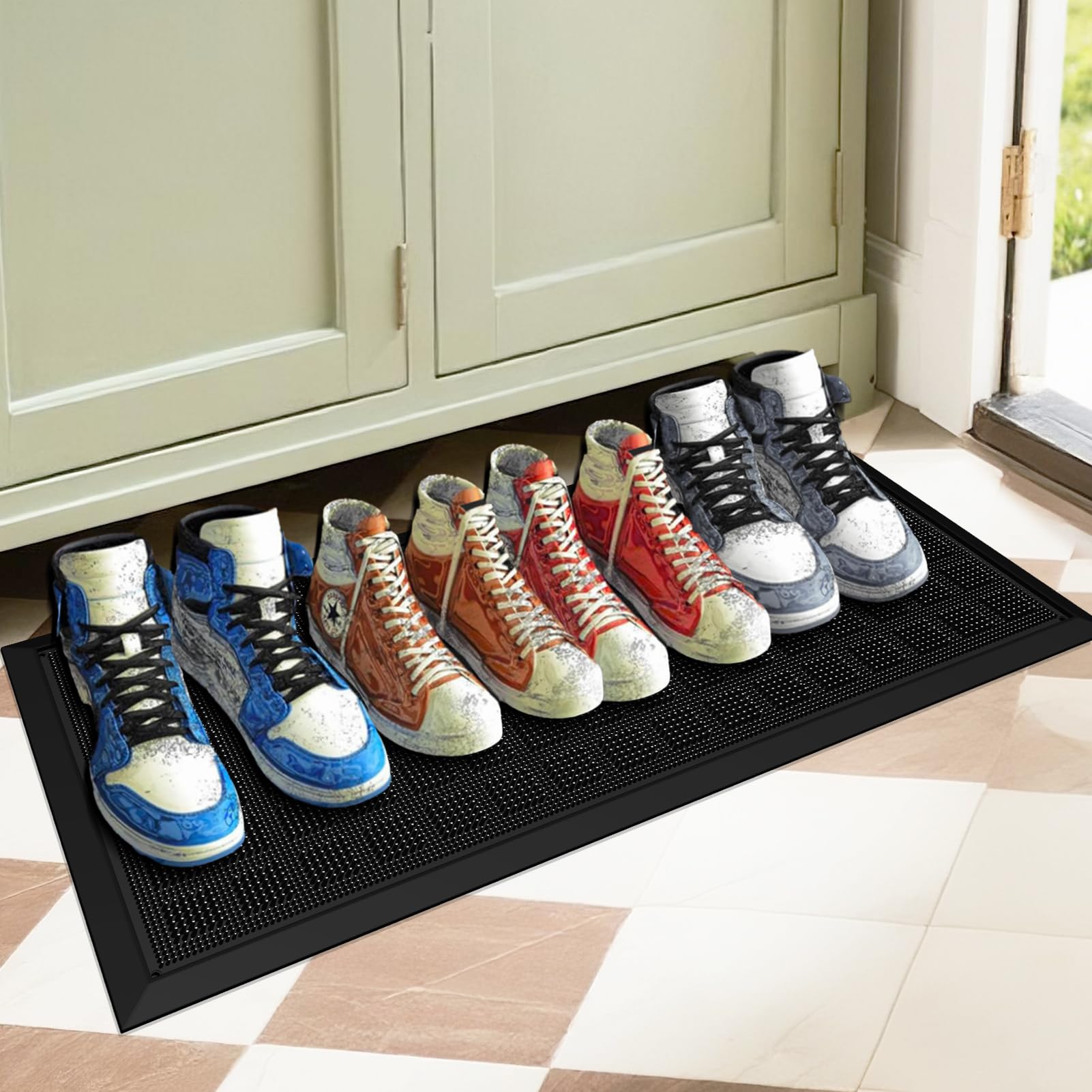 MATALL multi-purpose mat suits kitchens, baths, patios, and more.