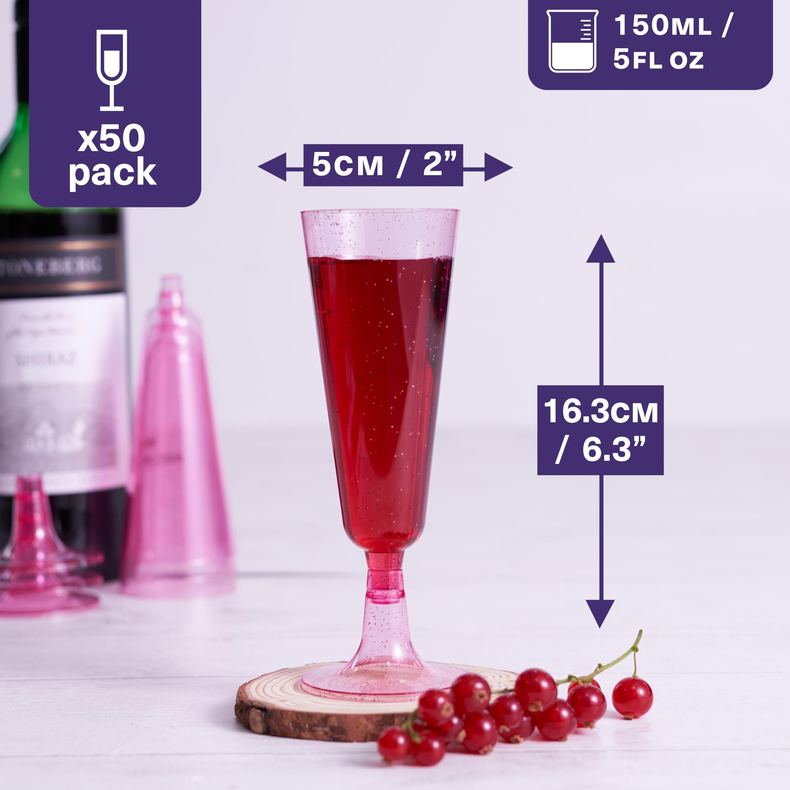 MATANA 5oz capacity flutes ideal for mimosas and cocktails.