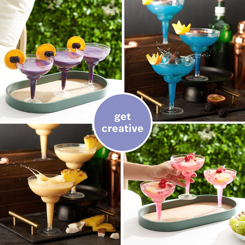Matana versatile daiquiri and martini glasses for varied serving.