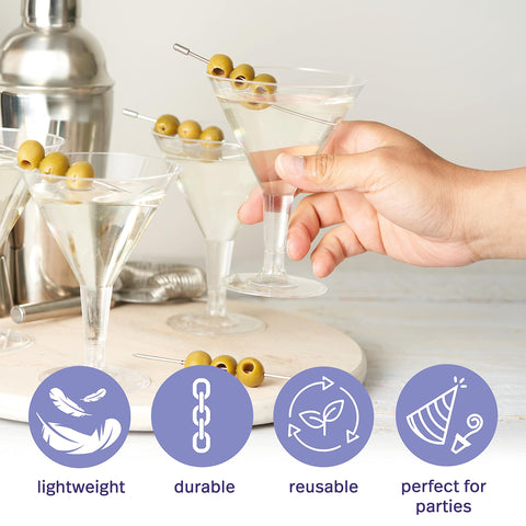 MATANA hand-wash-friendly martini glasses for repeated use